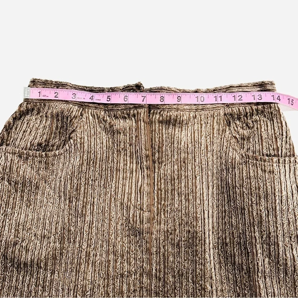 Vintage BFA Classics Brown Corduroy Broad Wale Midi Skirt - Picture 5 of 8
